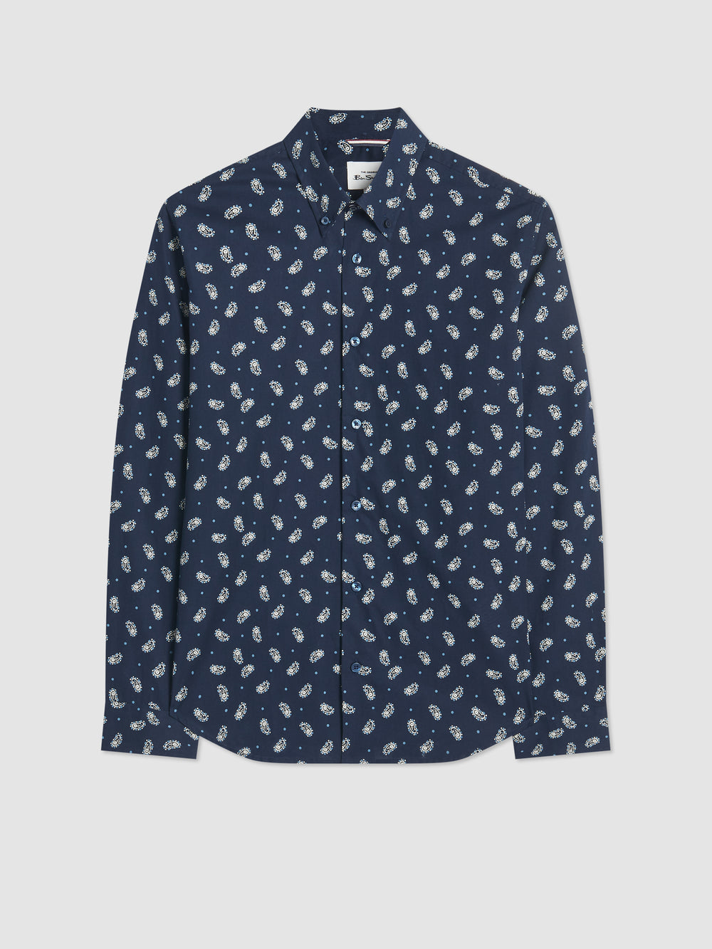 Ben Sherman Micro Paisley Shirts Navy | BGXPIT-108