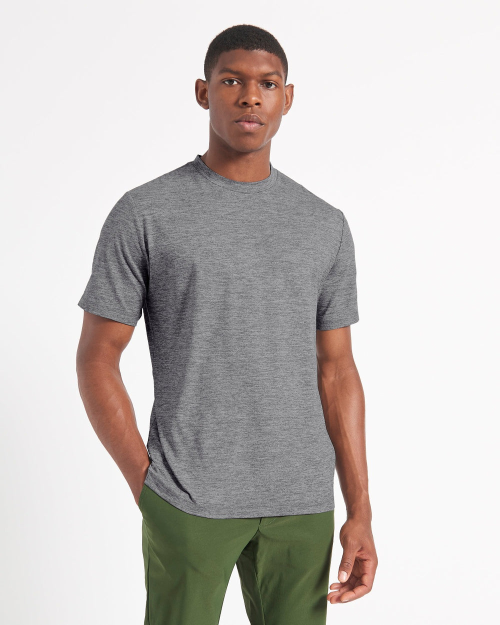 Ben Sherman Performance Stretch Marl T-Shirt Grey | ICVELA-048