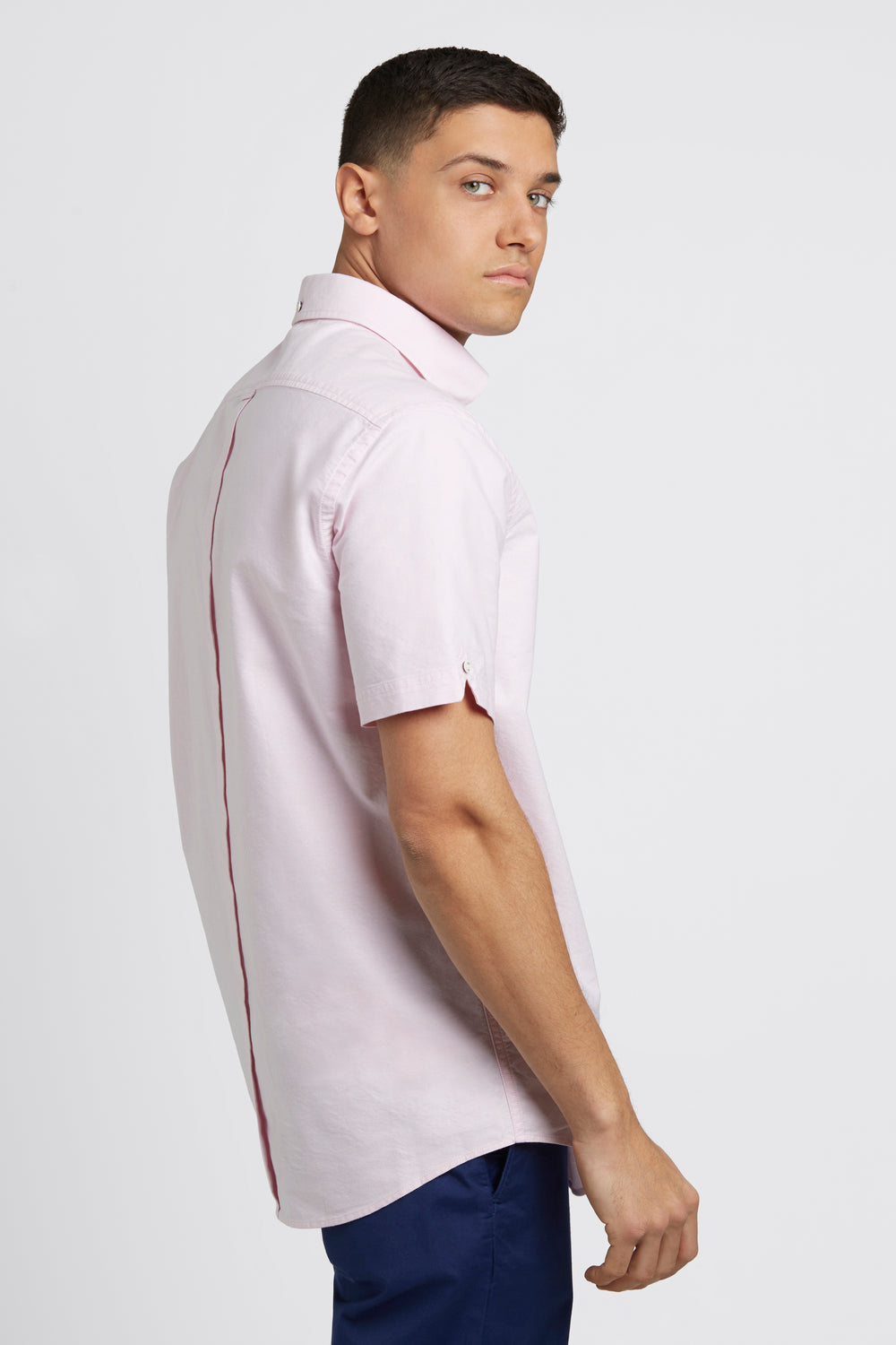 Ben Sherman Short Sleeve Brighton Oxford Organic Shirts Pink | HZBLRW-910