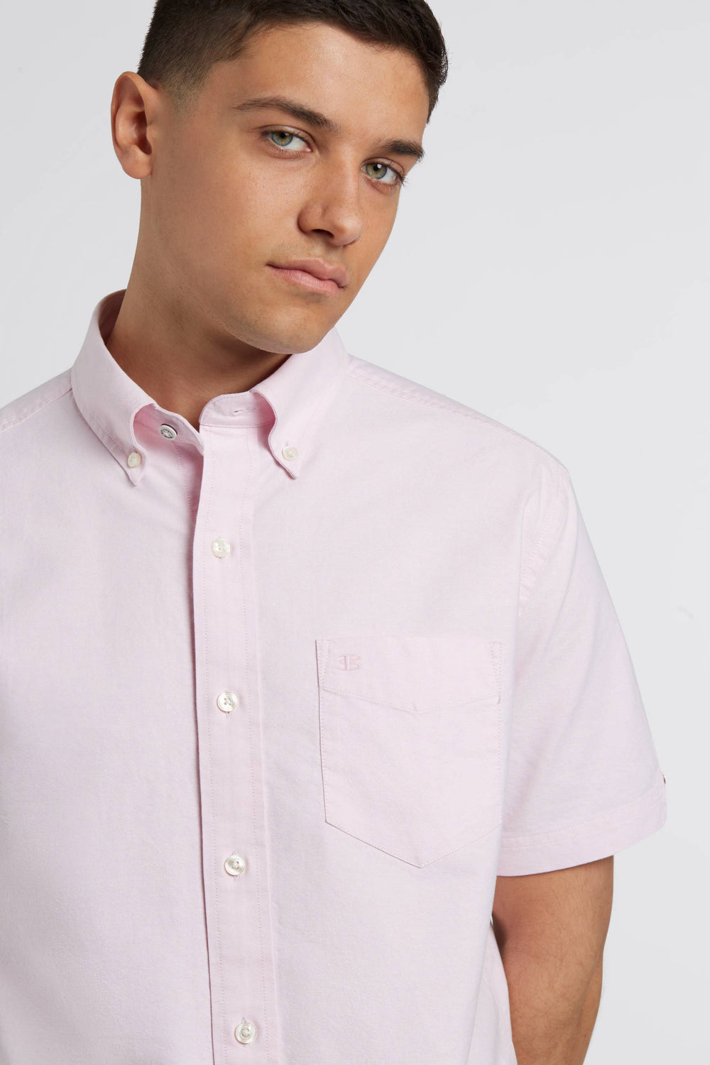 Ben Sherman Short Sleeve Brighton Oxford Organic Shirts Pink | HZBLRW-910