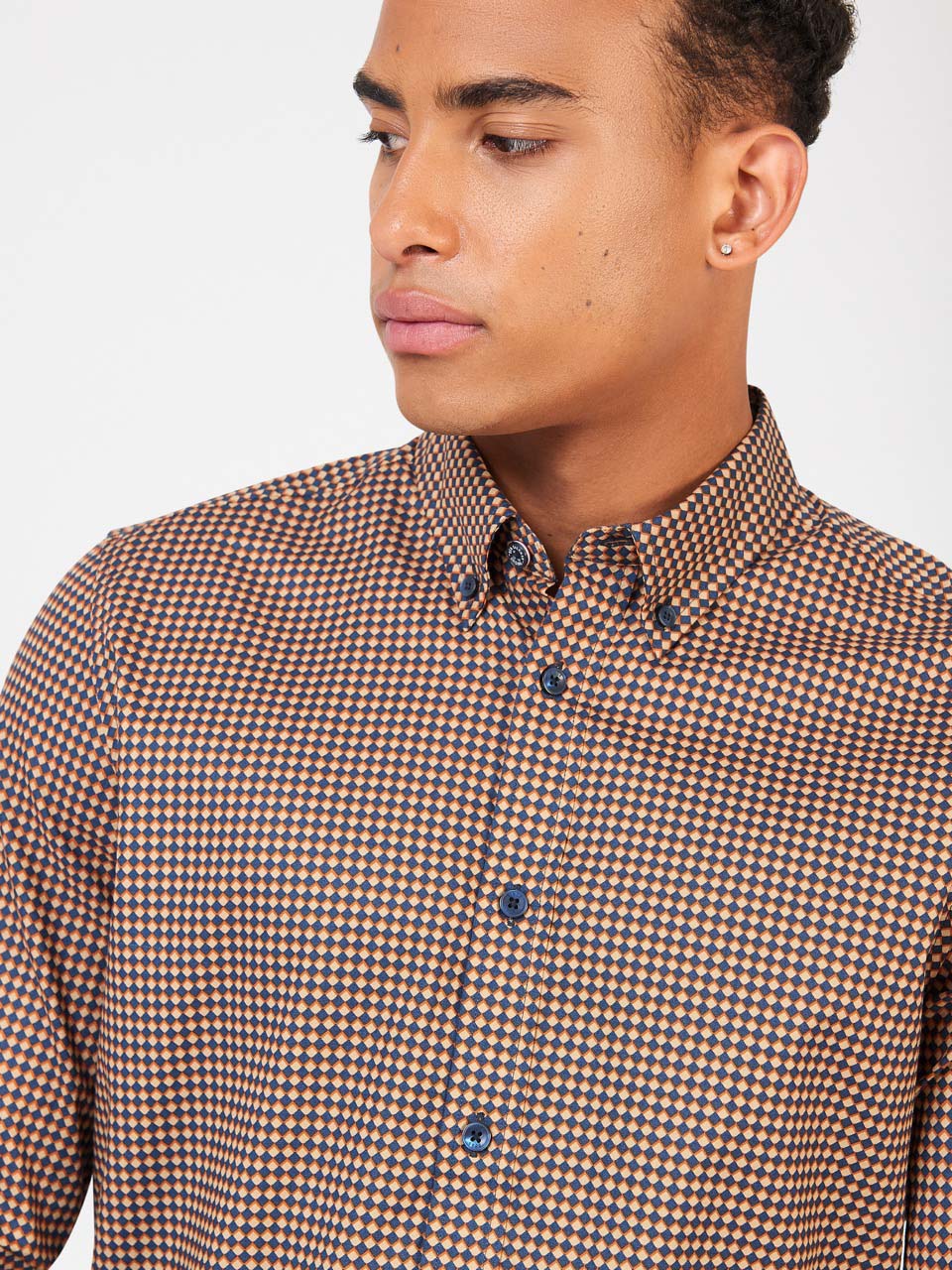 Ben Sherman Signature Chevron Shirts Orange | NTFWUY-571