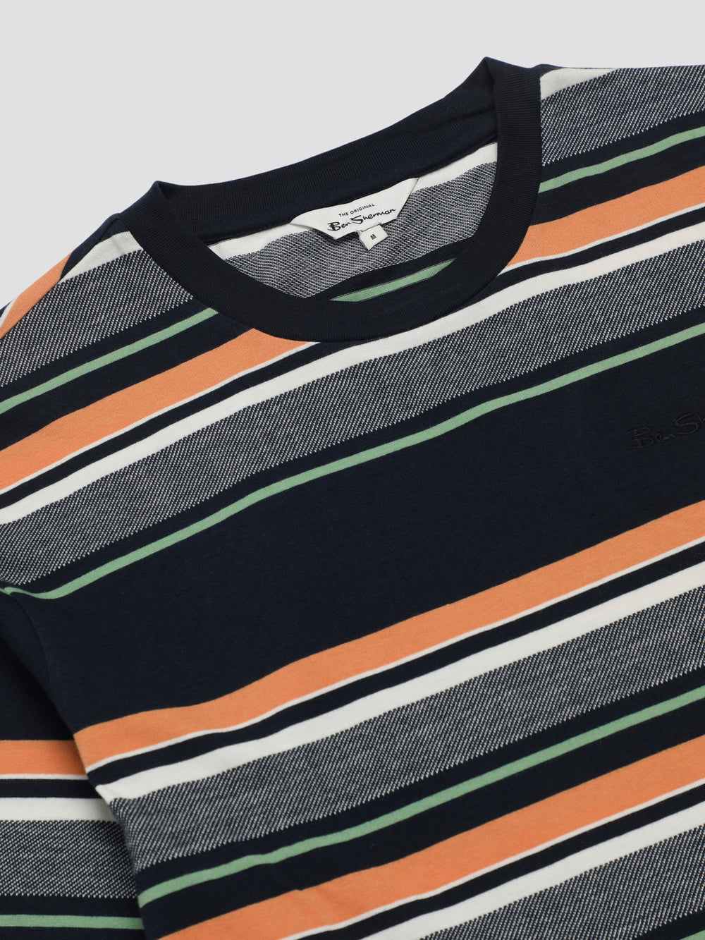 Ben Sherman Signature Engineered Stripe T-Shirt Navy | THUDIC-651