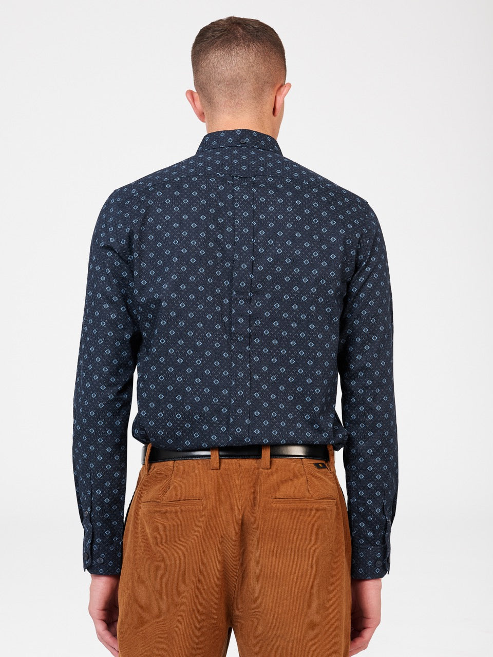 Ben Sherman Signature Geo Shirts Blue | MKFNCY-895