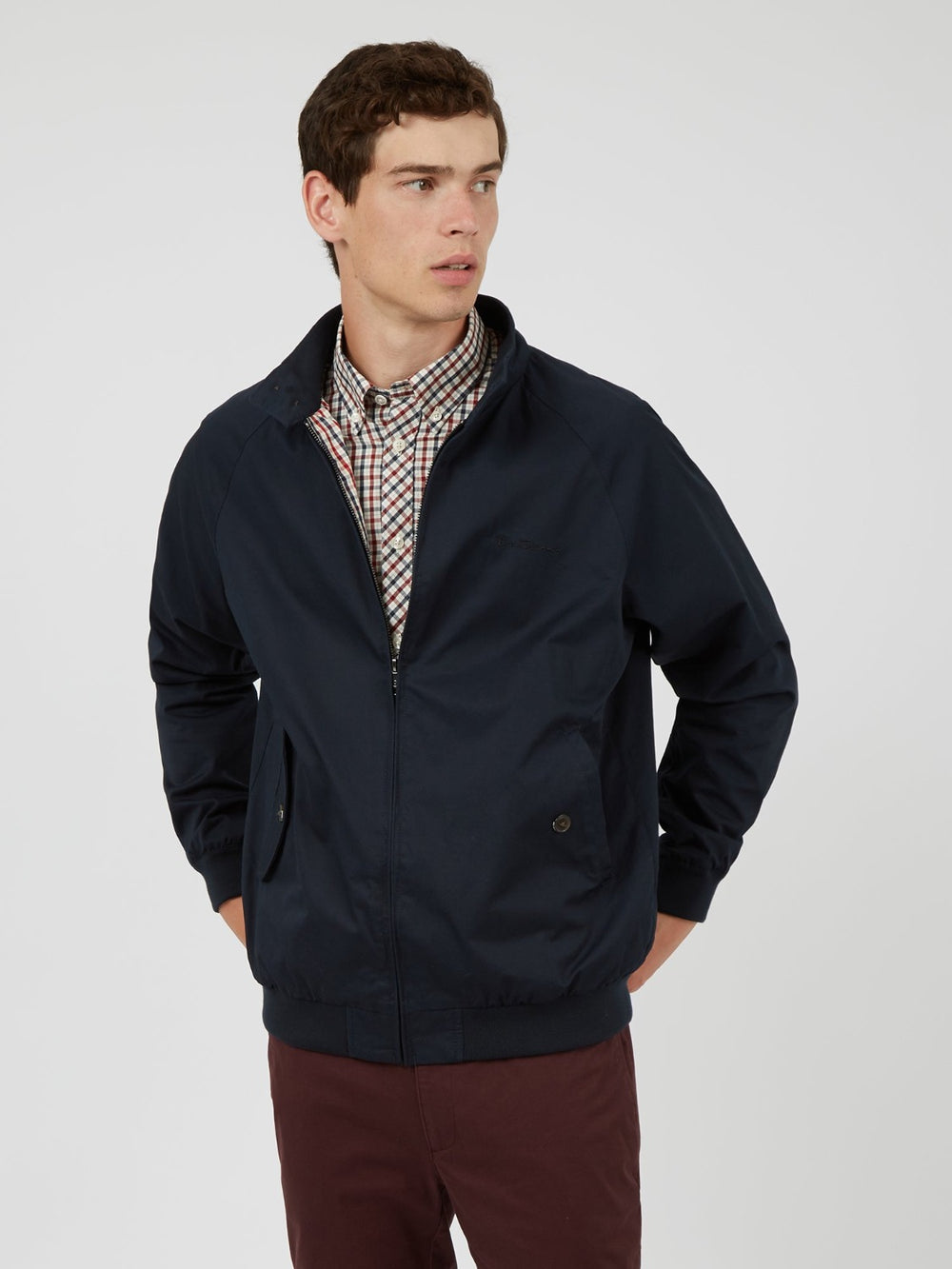 Ben Sherman Signature Harrington Jackets Navy | CAYPMR-074