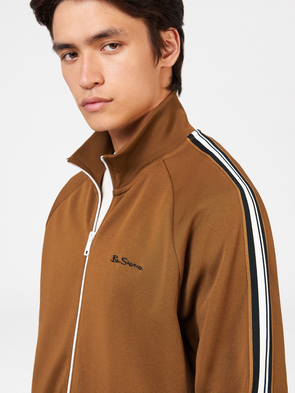 Ben Sherman Signature House Taped Track Jackets Brown | JWIMRV-810