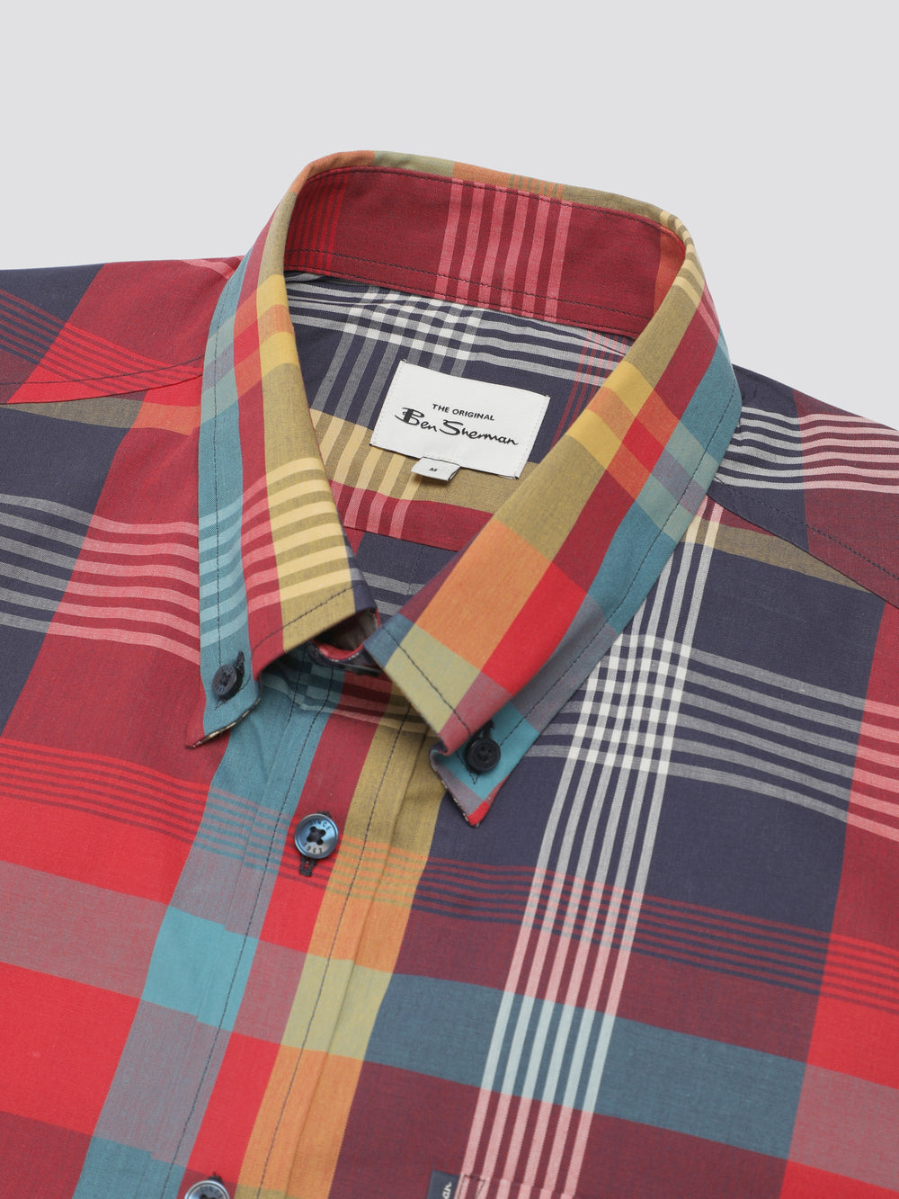 Ben Sherman Signature Large Madras Check Shirts Red | CVSKGD-730