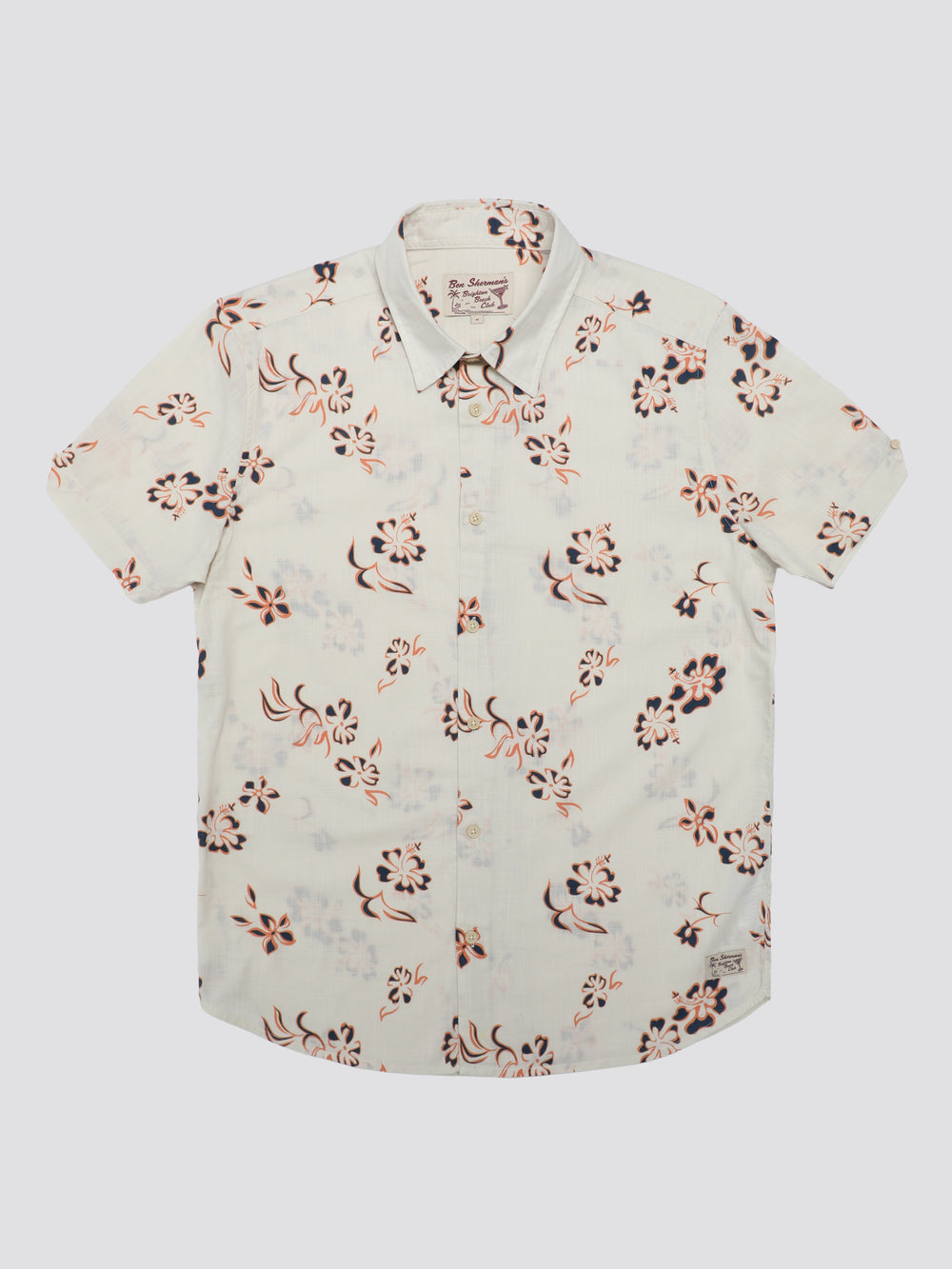 Ben Sherman Signature Linear Floral Shirts White | ACRGEI-241