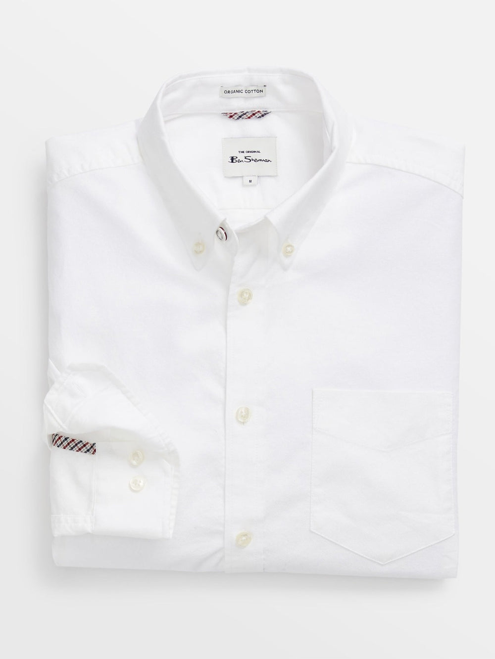 Ben Sherman Signature Organic Long-Sleeve Oxford Shirts White | NBZMJE-483