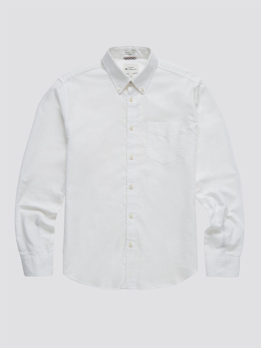 Ben Sherman Signature Organic Long-Sleeve Oxford Shirts White | NBZMJE-483