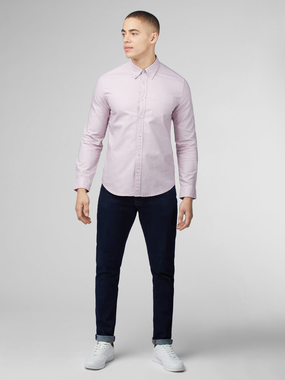 Ben Sherman Signature Oxford Long Sleeve Shirts Purple | WFVDCP-834