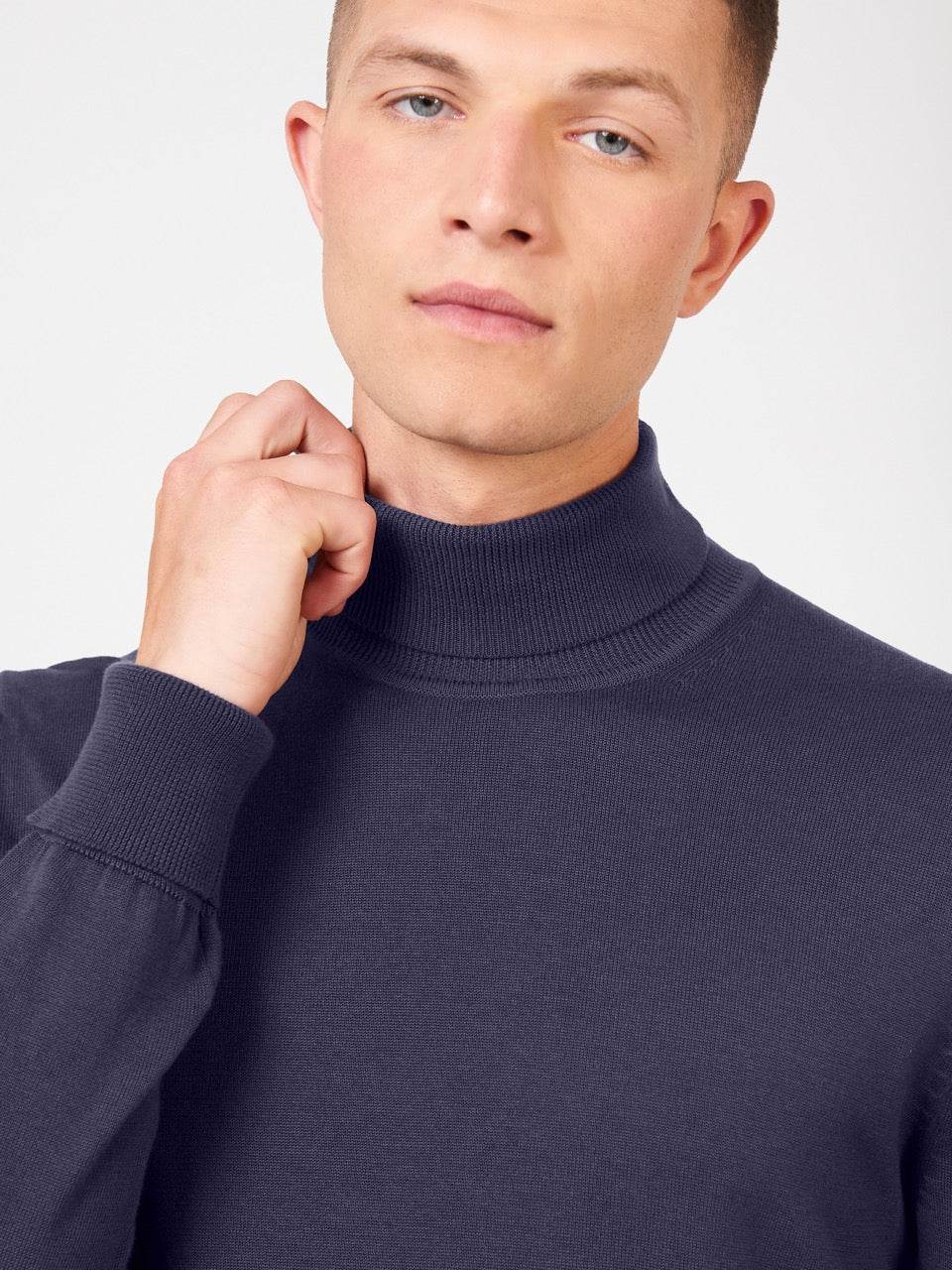 Ben Sherman Signature Roll Neck Knitwear Purple | QBYGEF-420