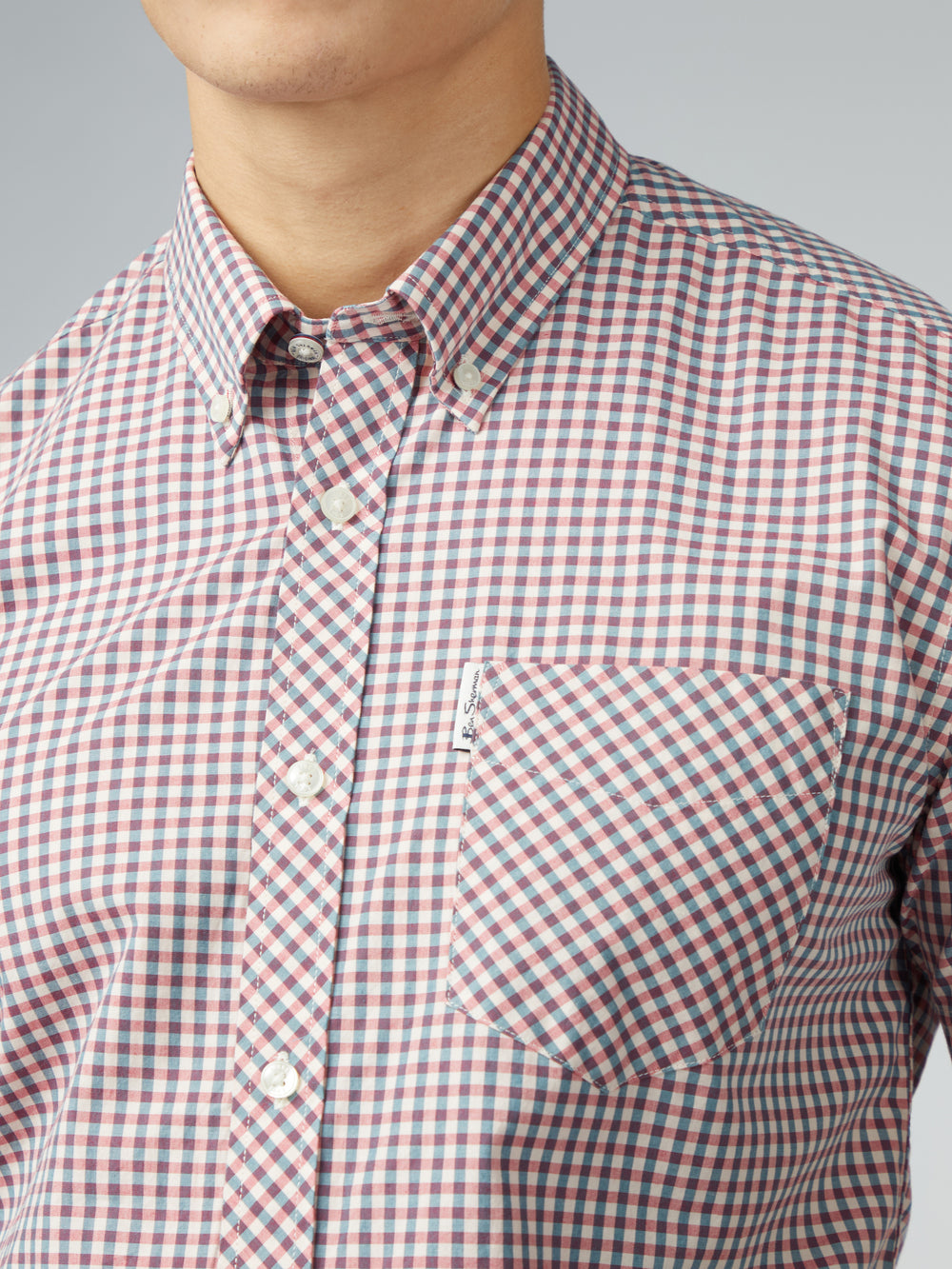 Ben Sherman Signature Short Sleeve Gingham Shirts Red / White | MVDOIB-741