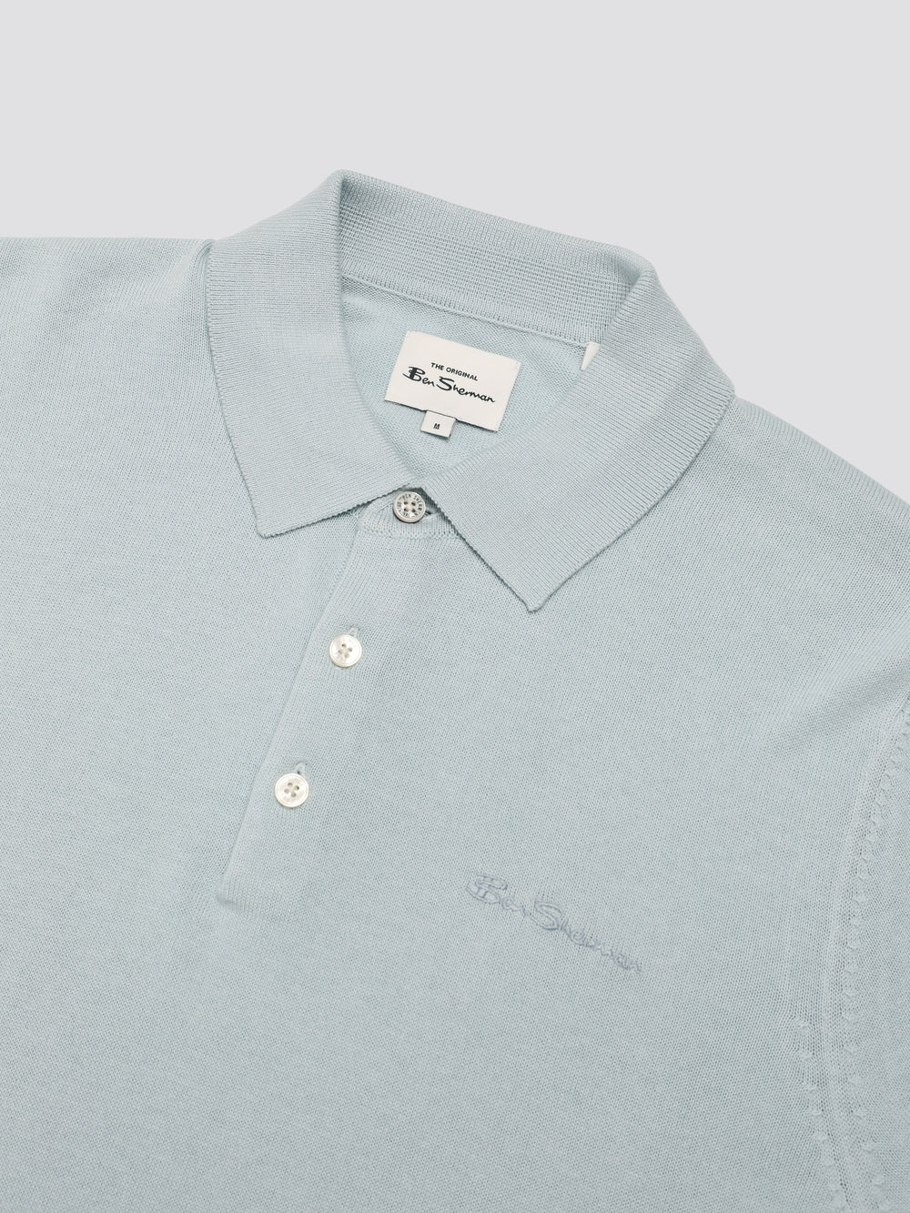 Ben Sherman Signature Short Sleeve Polo Knitwear Blue | YXHBLM-657