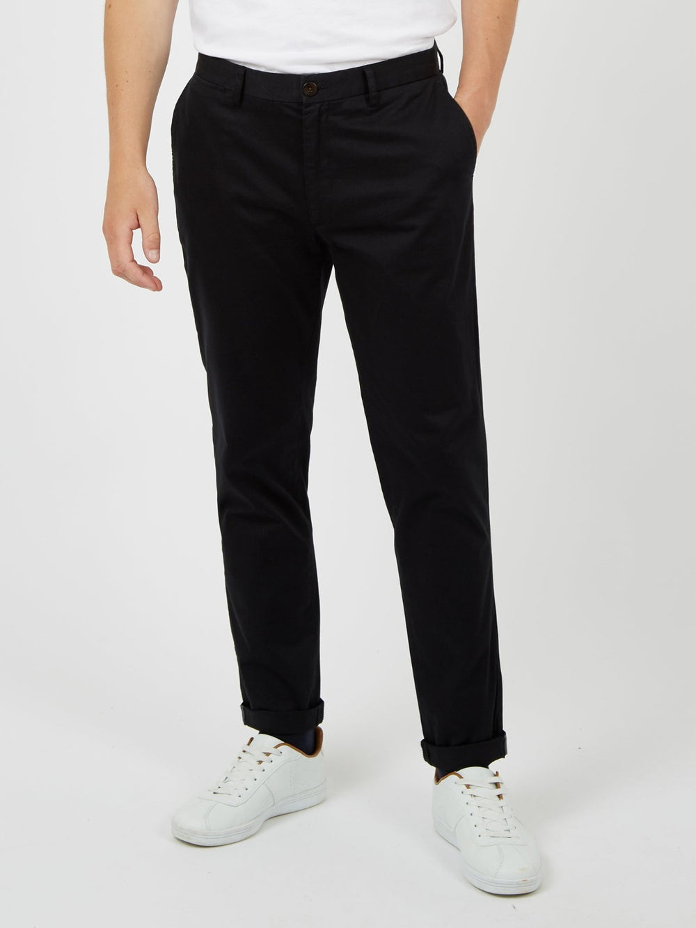 Ben Sherman Signature Slim Stretch Chino Pants Black | SJRPIQ-062