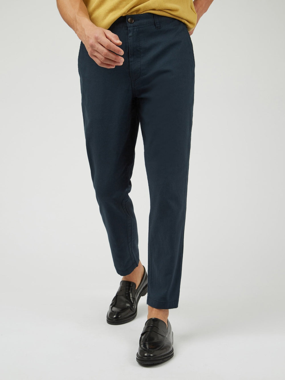 Ben Sherman Signature Slim Taper Linen Pants Green | CLZKVJ-409