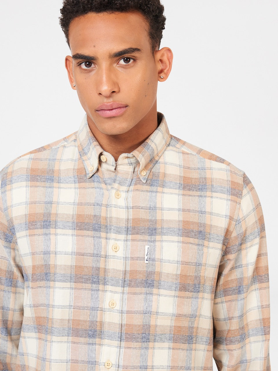 Ben Sherman Twisted Yarn Check Shirts Brown | BAGEJW-437