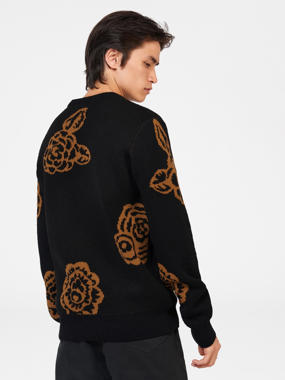 Ben Sherman Winter Floral Knitwear Black | PKIUJO-876